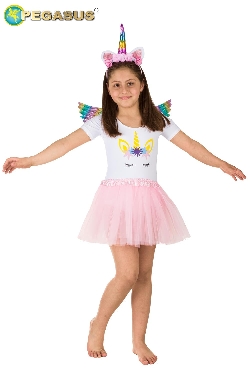 COMPLETO DANZA UNICORNO ROSA BAMBINA